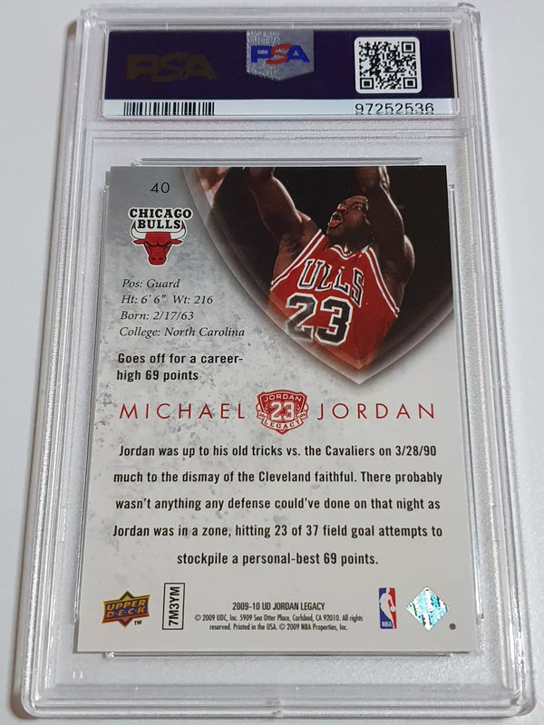 2009 Upper Deck Jordan Legacy Michael Jordan #40 GOLD - PSA 9 (POP 15)