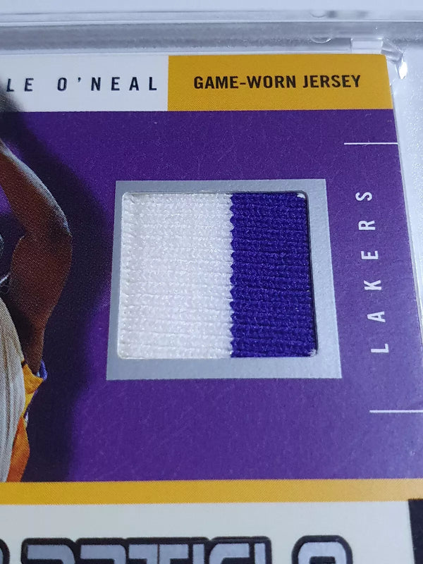 2003 Fleer Shaquille O'Neal #PATCH /400 Game Worn 2 Color Jersey - Rare