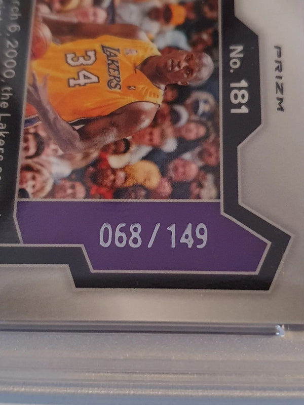 2023 Panini Prizm Shaquille O'Neal #11 PURPLE ICE /149 Holo - PSA 9 (POP 2)