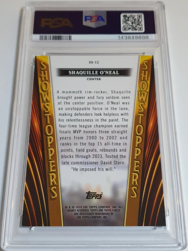 2023 Topps Finest Shaquille O'Neal #SS12 Showstoppers - PSA 9 (POP 1)