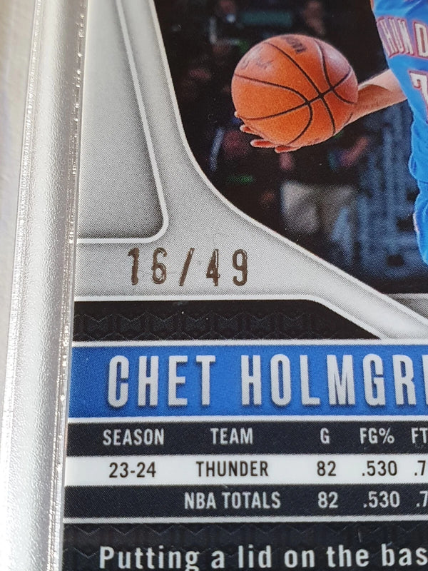 2024 Panini Prizm Chet Holmgren #17 BLUE SCOPE /49 Holo - Ready to Grade