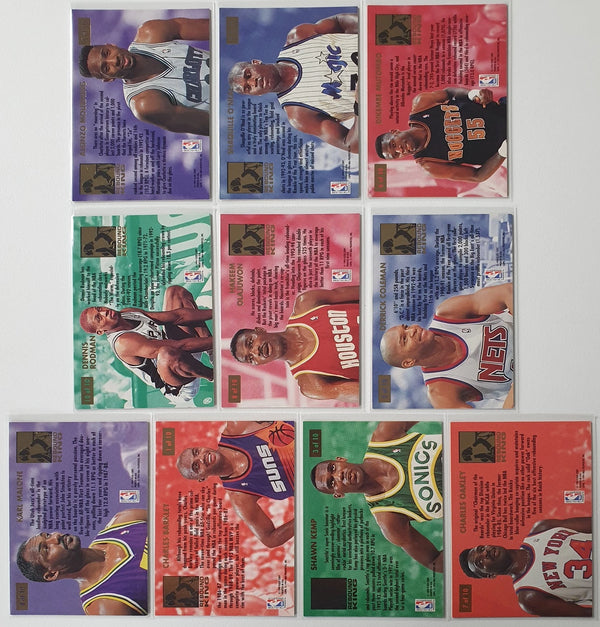 1993 Fleer Ultra Rebound King (Complete 10 Cards Set) - Shaq Hakeem Rodman Zo