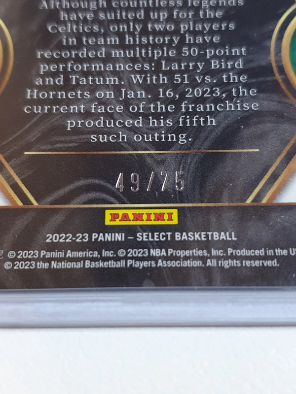 2022 Panini Select Jayson Tatum #155 WHITE DISCO /75 Holo Premier Level - Rare