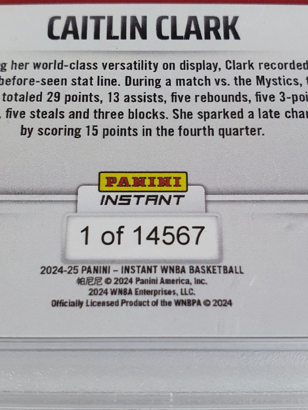 2024 Panini Instant WNBA Caitlin Clark Rookie #144 /14567 RC - PSA 10 (Low POP)