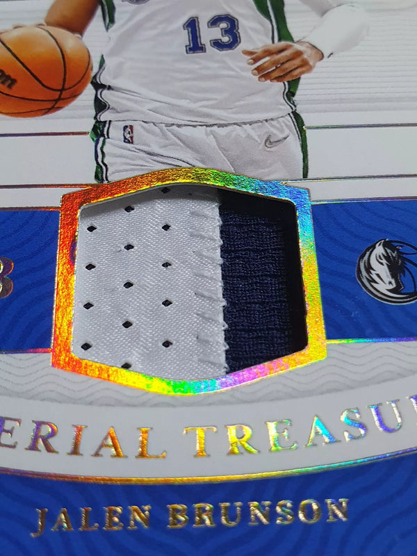 2021 Panini National Treasures Jalen Brunson PRIME PATCH /25 Game Worn Jersey