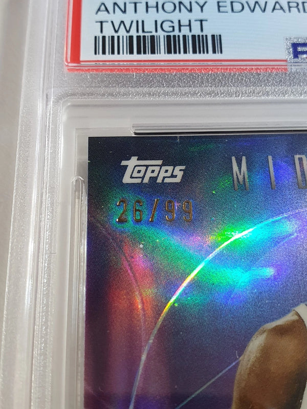 2025 Topps Midnight Anthony Edwards #58 TWILIGHT /99 Holo - PSA 9 (POP 1)