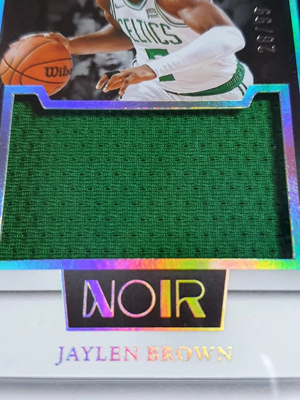 2023 Panini Noir Jaylen Brown #PATCH /99 Game Worn Jumbo Jersey - Rare