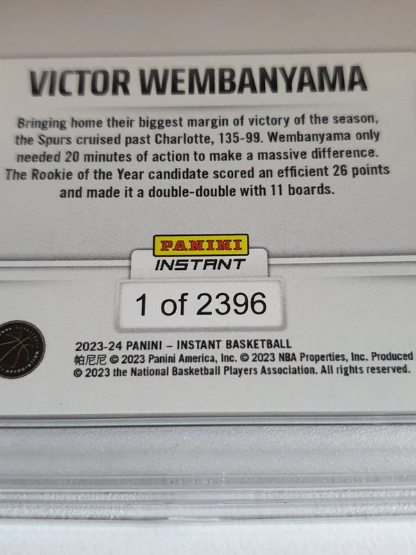 2023 Panini Instant Victor Wembanyama Rookie #243 /2396 RC - PSA 9 (POP 65)