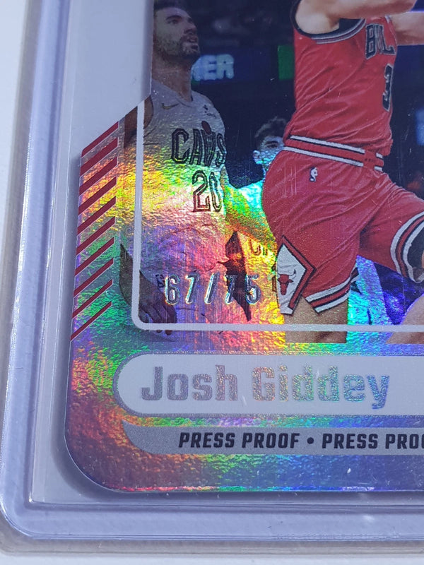 2024 Donruss Josh Giddey #190 SILVER PRESS PROOF /75 Holo Die-Cut (BULLS) - Rare