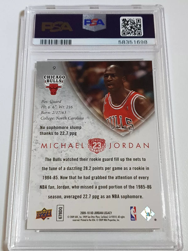 2009 Upper Deck Jordan Legacy Michael Jordan #9 GOLD - PSA 9 (POP 14)