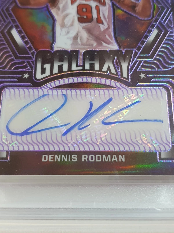 2021 Obsidian Dennis Rodman AUTO ELECTRIC ETCH PURPLE /75 Holo - PSA 9 (POP 7)