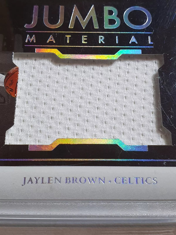 2022 Panini Noir Jaylen Brown #PATCH /99 Game Worn Jumbo Jersey - Rare