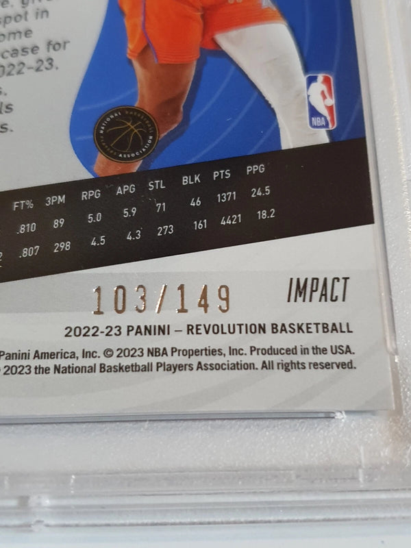 2022 Panini Revolution Shai Gilgeous-Alexander #41 IMPACT /149 - PSA 9 (POP 1)
