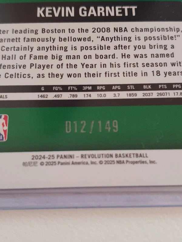 2024 Panini Revolution Kevin Garnett #156 FIREWORKS /149 Holo Legends - Rare