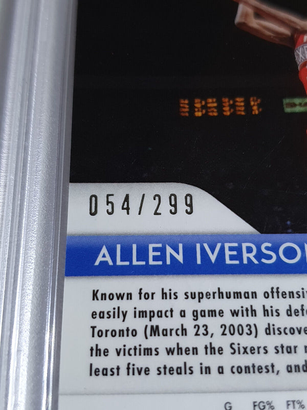 2018 Panini Prizm Allen Iverson #45 RED /299 Holo - PSA 9 (POP 12)
