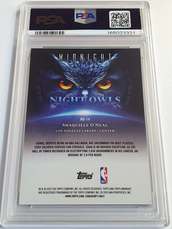 2025 Topps Midnight Shaquille O'Neal #NO-14 Night Owls - PSA 9 (POP 2)