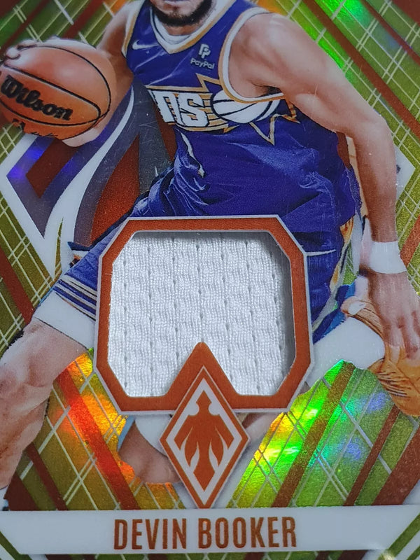 2023 Panini Phoenix Devin Booker #PATCH YELLOW /49 Game Worn Jersey - Rare