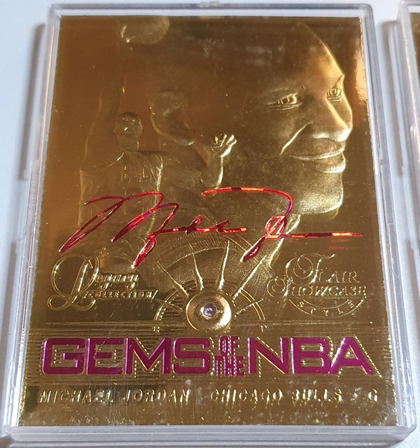 1998 Fleer Gems of the NBA 23KT GOLD /4523 (Set of 3 Cards) Jordan Pippen Rodman