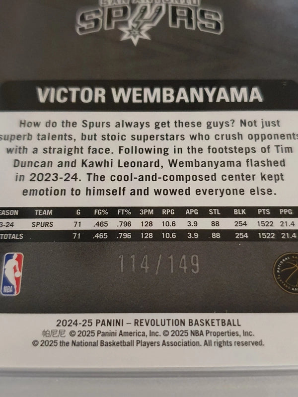 2024 Revolution Victor Wembanyama #79 GREEN STORM /149 Holo - PSA 9 (POP 1)