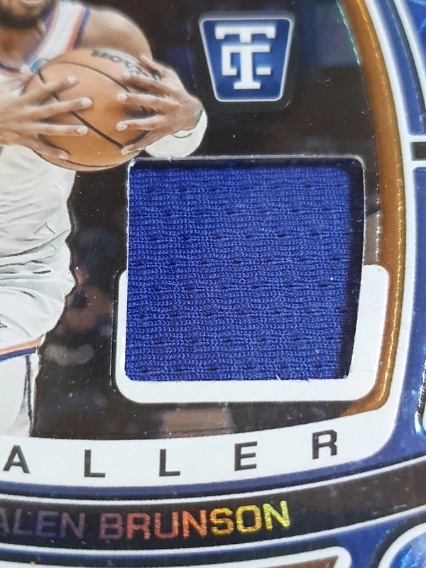2024 Totally Certified Jalen Brunson #PATCH MIRROR BLUE /49 Game Worn Jersey