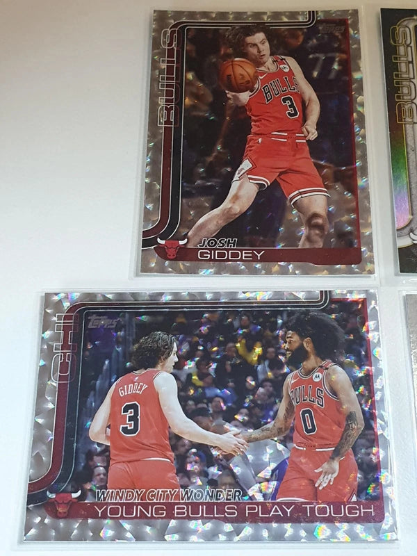 Lot of 4 x 2025 Topps Flagship Josh Giddey (Bulls) Holos Variants - Rare