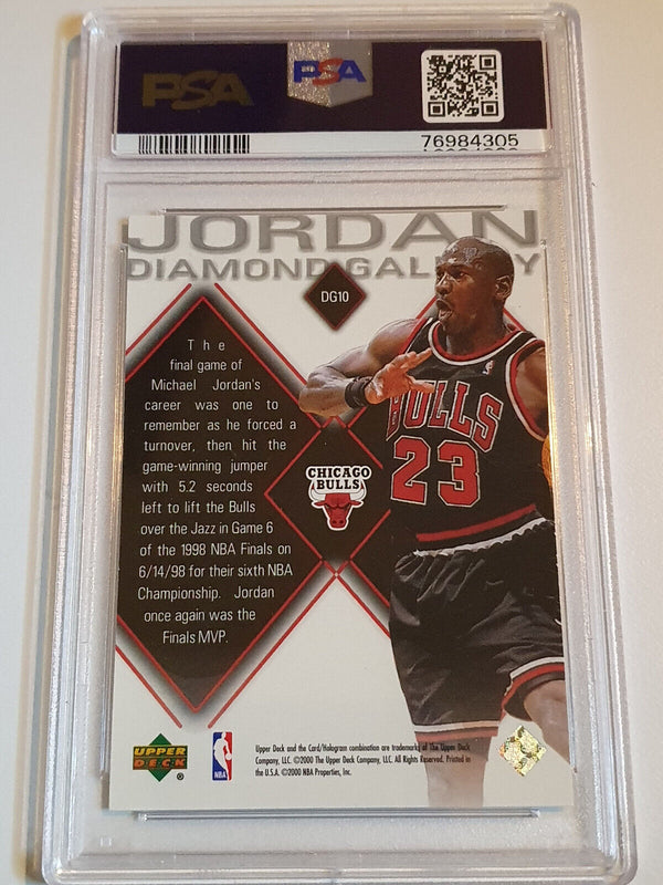 1999 Upper Deck Michael Jordan Diamond Gallery #DG10 HOLO Insert - PSA 9 (POP 9)