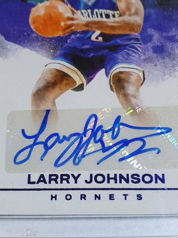 2023 Panini Court Kings Larry Johnson AUTO SAPPHIRE /25 Masterstrokes - Rare