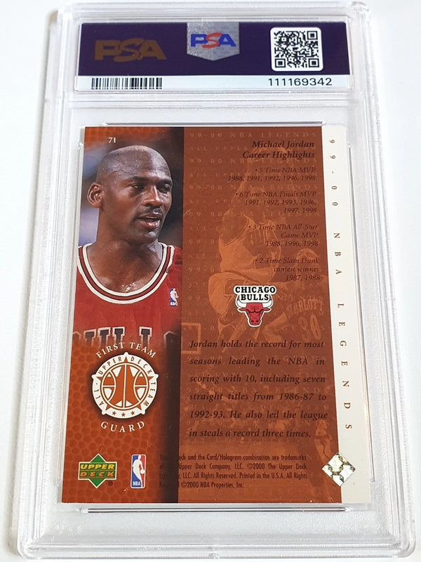 1999 Upper Deck NBA Legends Michael Jordan #71 All NBA Team - PSA 9