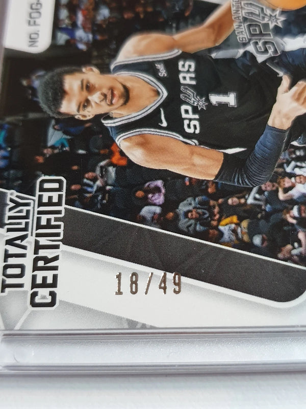 2024 Totally Certified Victor Wembanyama #PATCH MIRROR BLUE /49 Game Worn Jersey