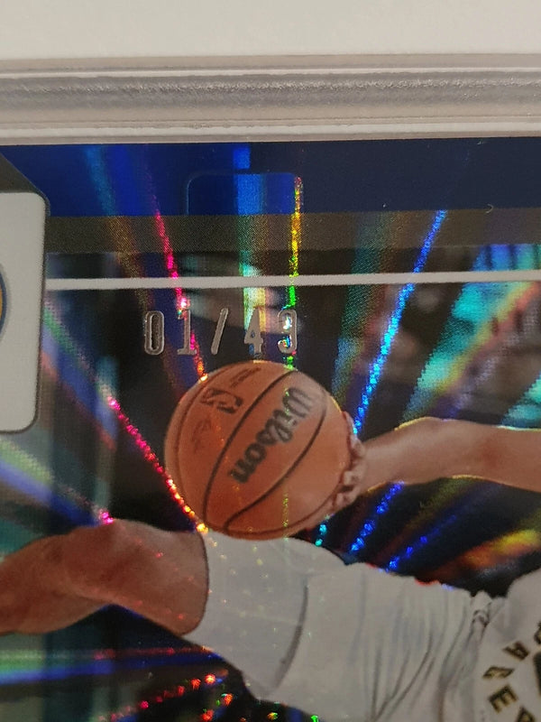 2022 Panini Donruss Tyrese Haliburton #47 BLUE LASER 01/49 Holo - Ready to Grade