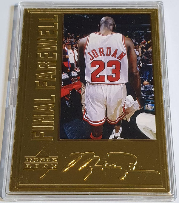 1999 Upper Deck Michael Jordan 22K GOLD /23000 Final Farewell - Rare