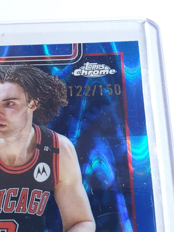2025 Topps Chrome Josh Giddey #48 RAYWAVE BLUE /150 Refractor (Bulls) - Rare