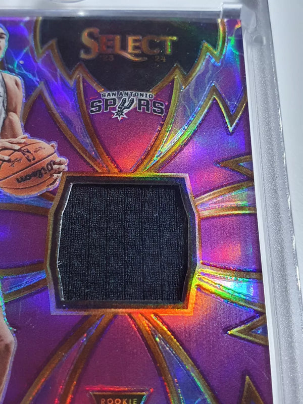 2023 Select Victor Wembanyama Rookie #PATCH PURPLE /99 Holo RC Jersey - Rare