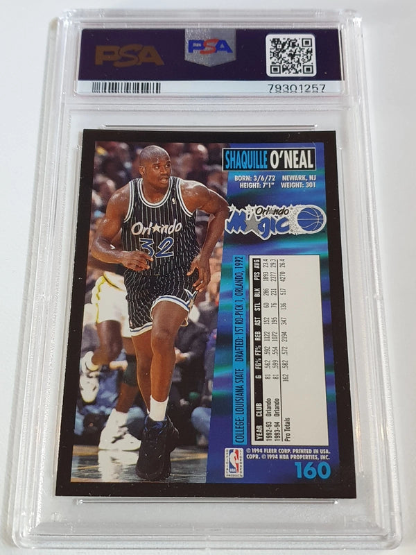 1994 Fleer Basketball Shaquille O'Neal #160 - PSA 9 (Low POP)