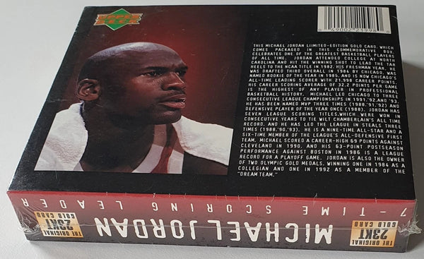 1995 Upper Deck Michael Jordan 23KT Gold Card 7-Time Scoring Leader - Sealed