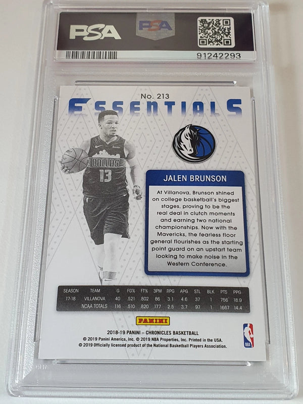 2018 Panini Chronicles Jalen Brunson Rookie #213 Essentials RC - PSA 9 (POP 10)
