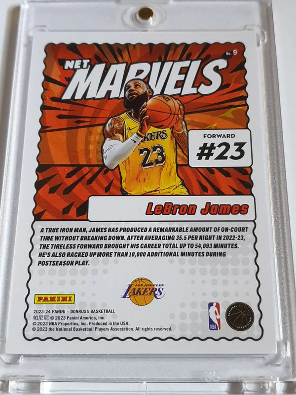 2023 Panini Donruss LeBron James #9 PRESS PROOF PURPLE Net Marvels - Rare