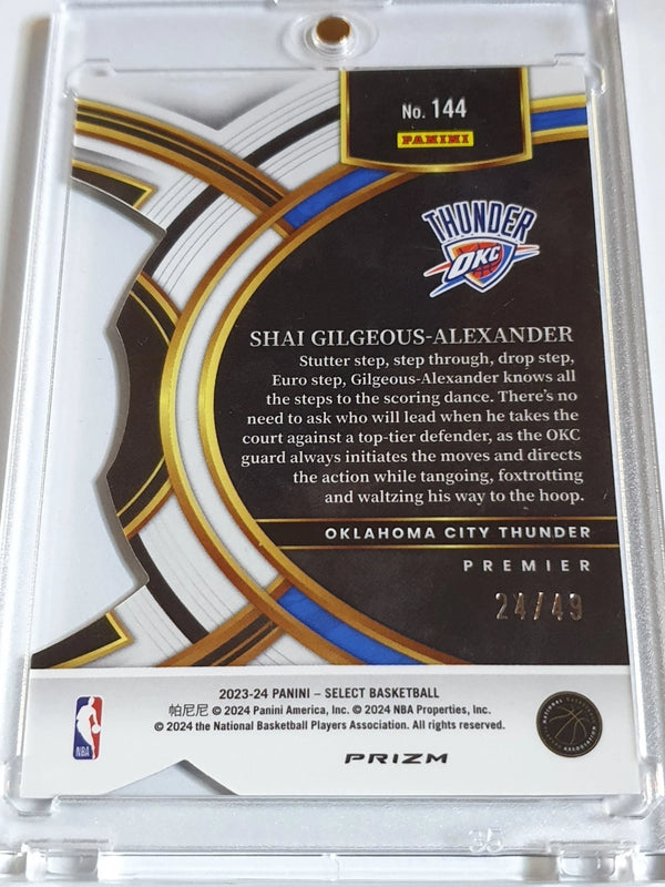 2023 Panini Select Shai Gilgeous-Alexander #144 CHECKER BRONZE /49 Holo - Rare