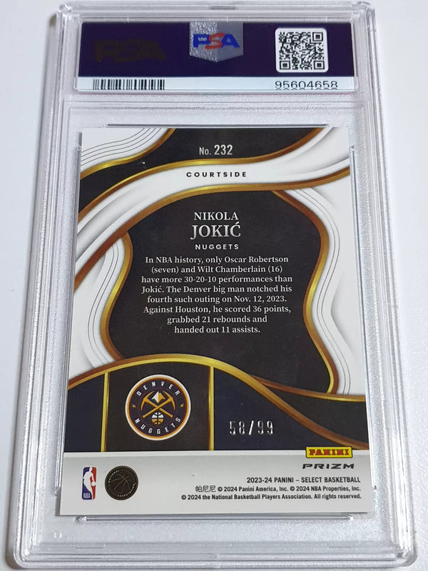 2023 Select Nikola Jokic #232 LIGHT BLUE DISCO /99 Holo - PSA 10 (Low POP)