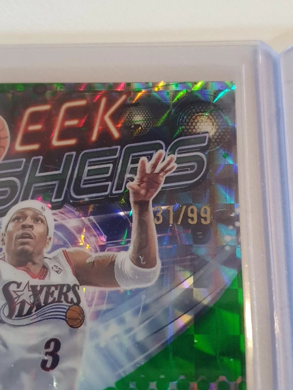 Lot of 3 x Allen Iverson 2025 Topps Chrome REFRACTOR Sleek Finisher /75 /99 /150