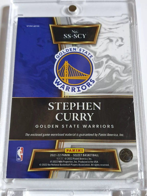 2021 Panini Select Stephen Curry #PATCH SILVER Prizm Game Worn Jersey - Rare