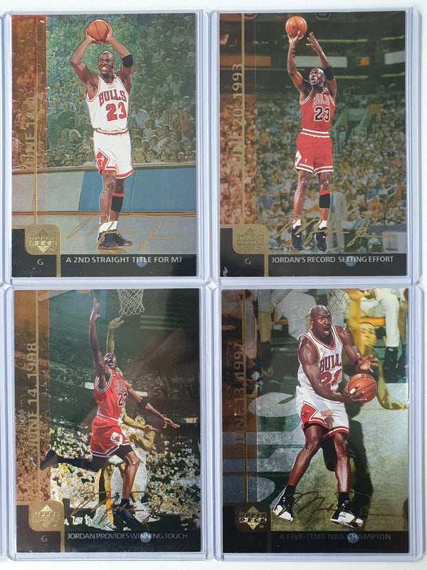 1999 Upper Deck Michael Jordan GOLD #JUMBO Complete Set of 6 - Great Condition