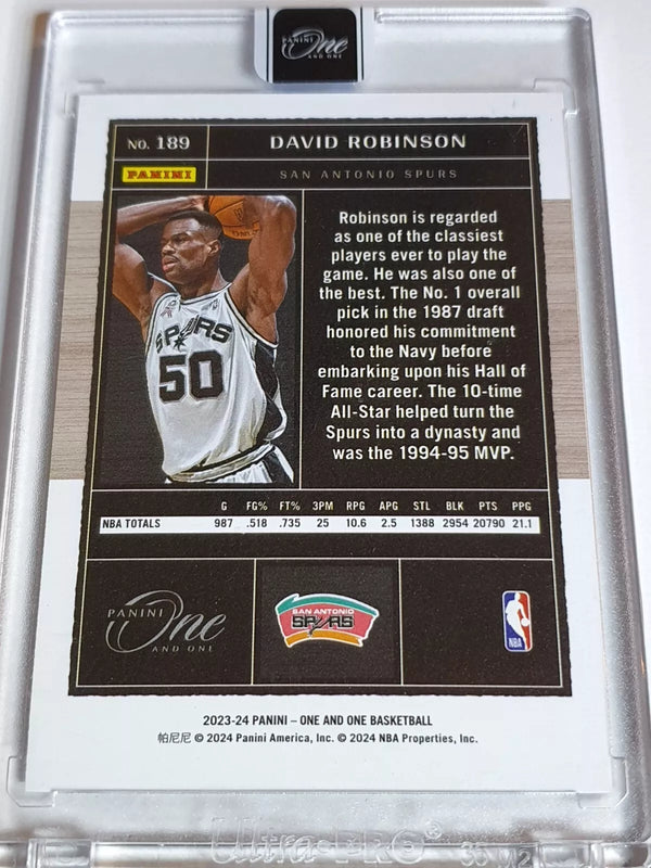 2023 Panini One and One David Robinson #189 HOLO /99 - Panini Factory Sealed