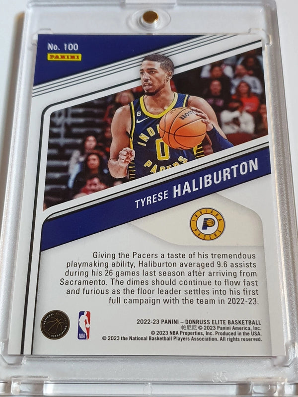 2022 Panini Donruss Elite Tyrese Haliburton #100 ASIA HYPER RED /88 Holo - Rare