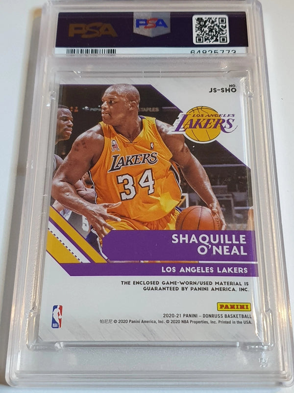 2020 Donruss Shaquille O'Neal #PATCH Game Worn Jersey - PSA 9 (POP 4)