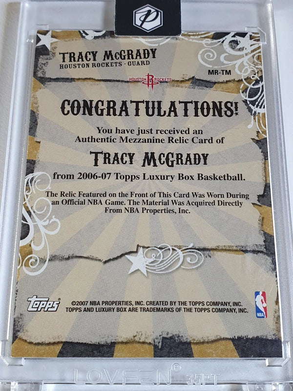 2006 Topps Luxury Box Tracy McGrady #PATCH /349 Game Worn Jersey - Rare