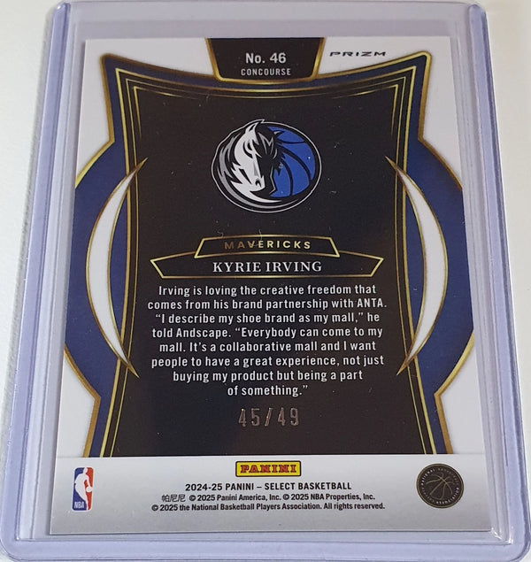 2024 Panini Select Kyrie Irving #46 CHECKER BRONZE /49 Holo - Ready to Grade