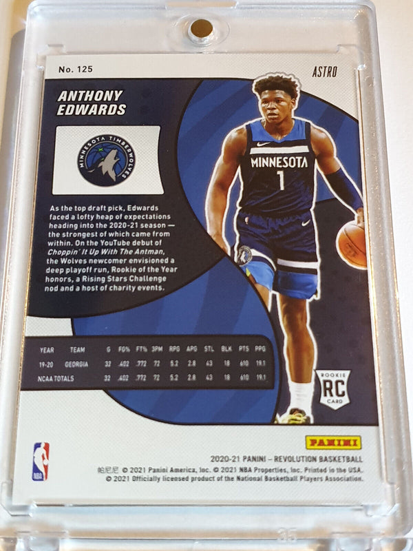 2020 Revolution Anthony Edwards Rookie #125 ASTRO HOLO - Ready to Grade