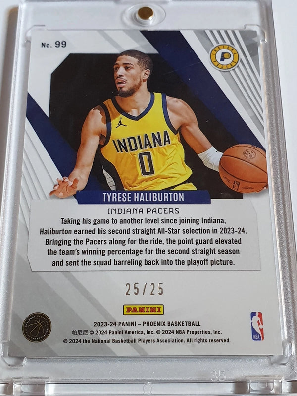 2023 Panini Phoenix Tyrese Haliburton #99 FIRE AND ICE 25/25 Holo - Rare