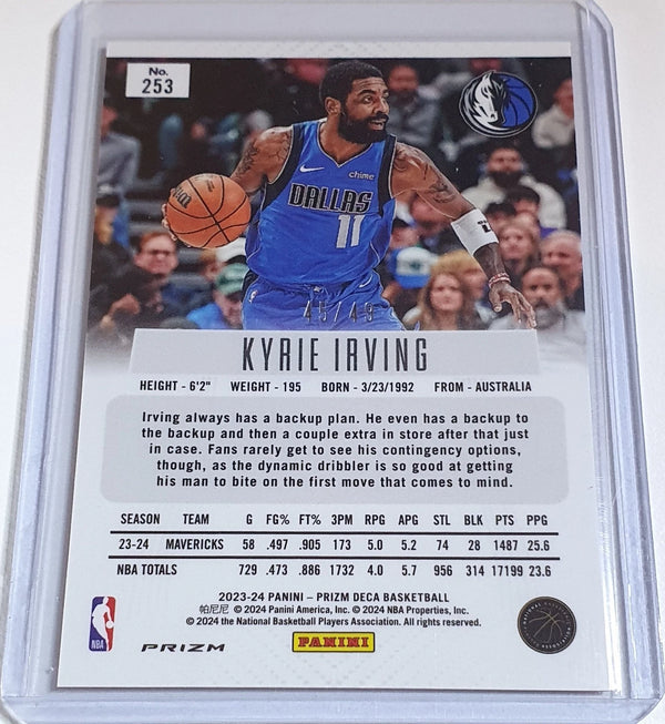 2023 Panini Prizm Deca Kyrie Irving #253 ORANGE /49 Holo - Ready to Grade